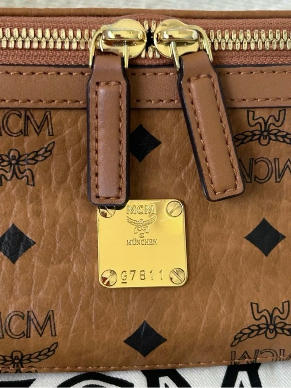 MCM Cognac Visetos Fursten Belt Bag - Picture 3 of 16
